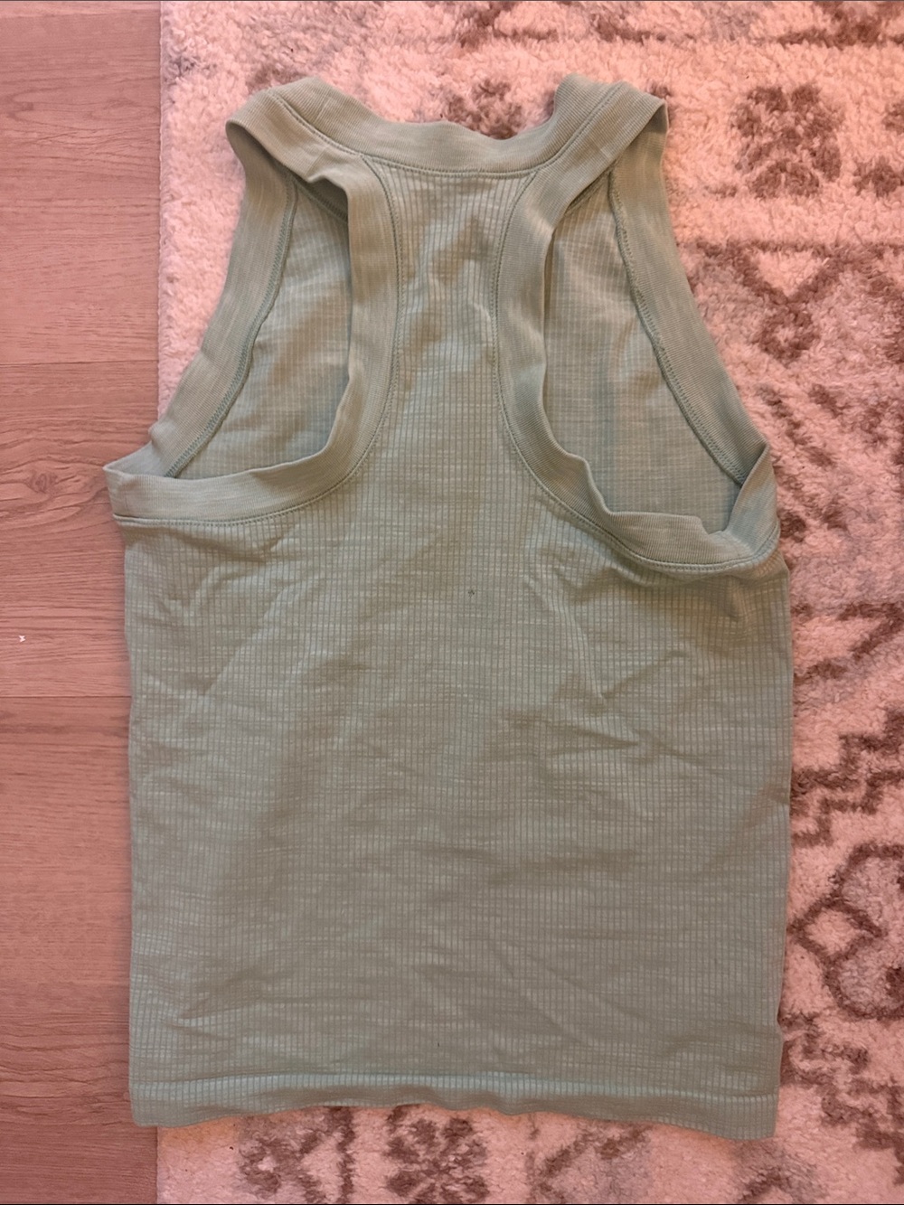 Athleta Ribbed Racerback Tank - Sage Green - Picture 2 of 2
